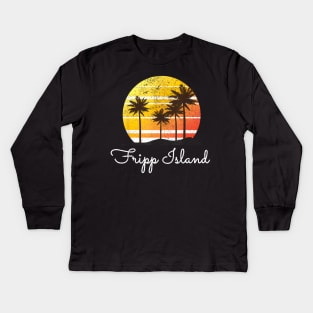 Fripp Island South Carolina Vacation Beach Family Group Kids Long Sleeve T-Shirt